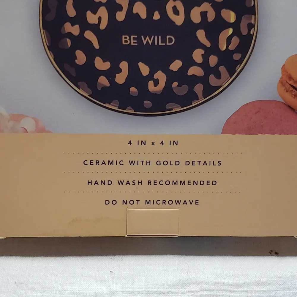 Pinky Up Ceramic Leopard Tea Tray New In Box